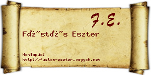 Füstös Eszter névjegykártya