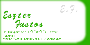 eszter fustos business card
